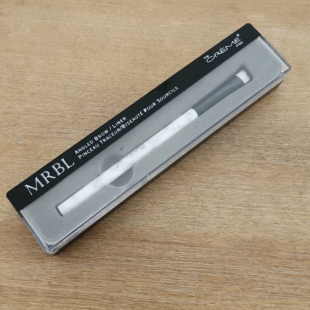 The Creme Shop MRBL Angled Brow Liner & Blush Brush